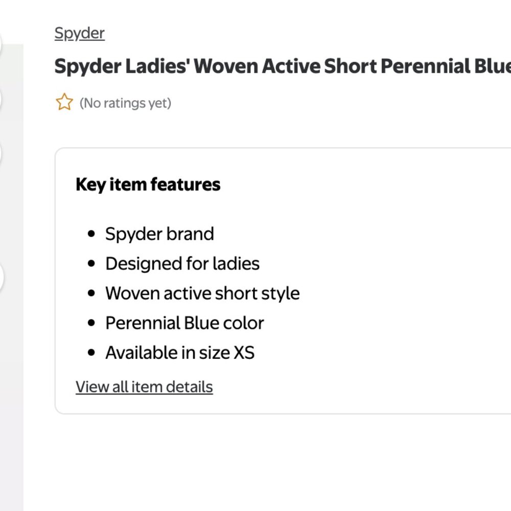 Spyder Ladies' Woven Active Short - Large - Picture 7 of 7